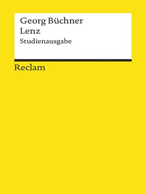cover image of Lenz (Studienausgabe)